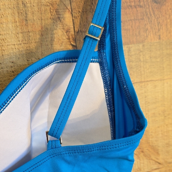 LA BLANCA Blue One Piece Swimsuit Adjustable Straps - Picture 7 of 10